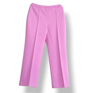 Pykettes Pastel Pink Vintage Wide Leg Pink Trousers Grannycore 70s High Waisted